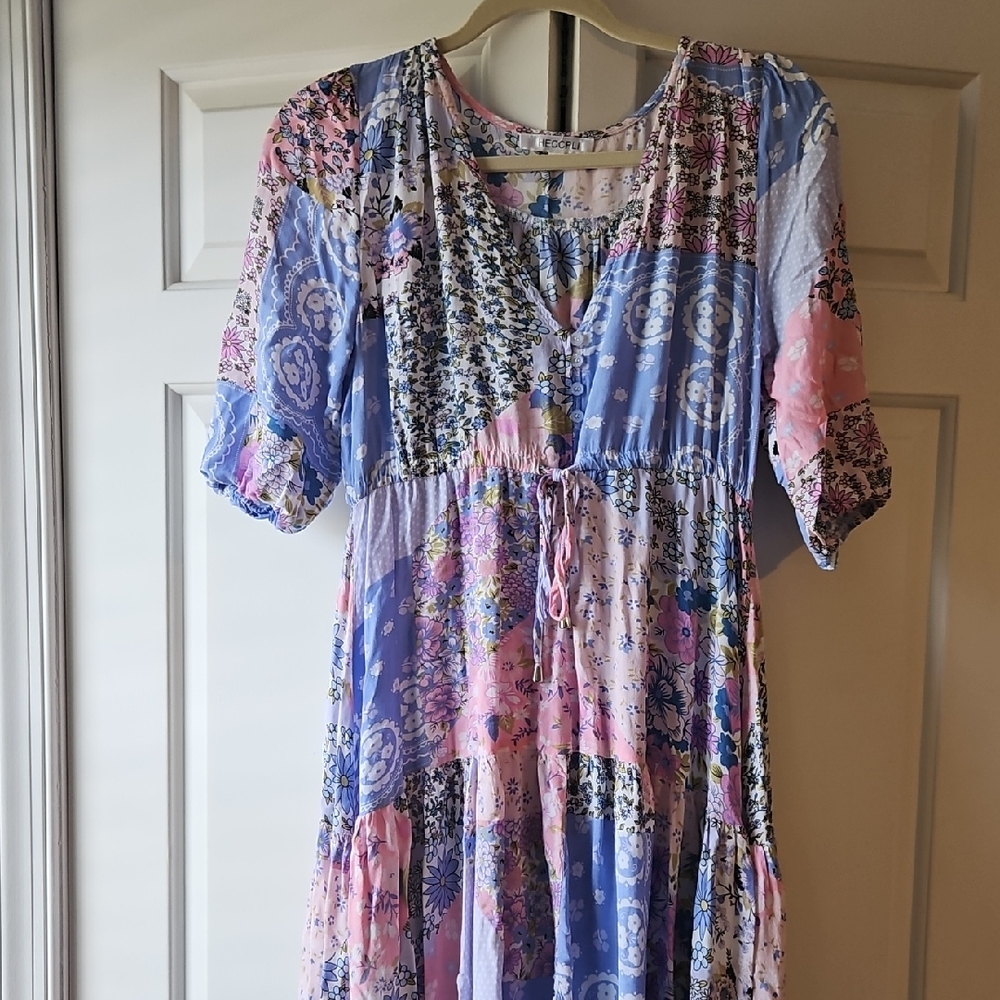 Floral Patchwork Maxi Dress